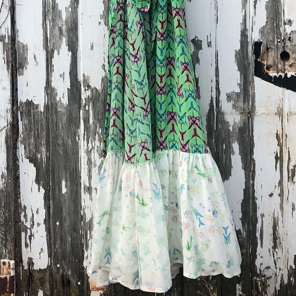 Jessie Western Silk Wrap Dress M Swallow Ruffle - Picture 9 of 15